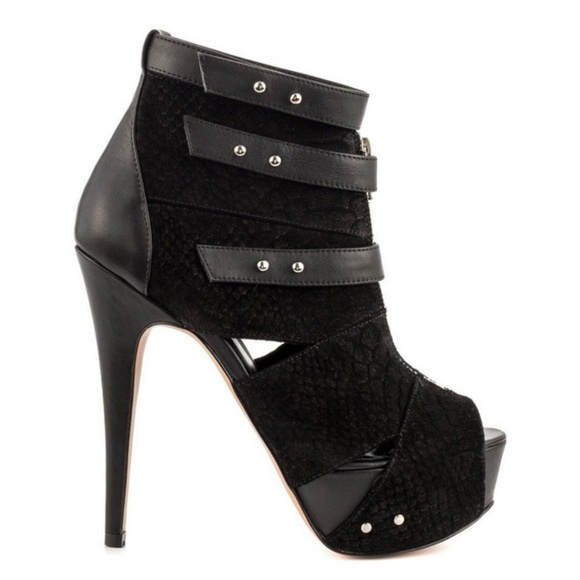 Kate Ferguson Eroreni-88 peep toe ankle booties - Picture 2 of 4